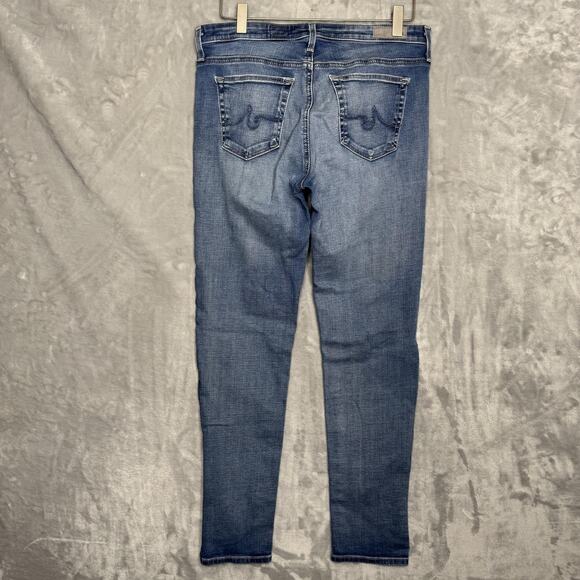 AG Adriano Goldschmied Stevie Ankle Jeans Womens 28R Blue Slim Straight Denim - Picture 2 of 12